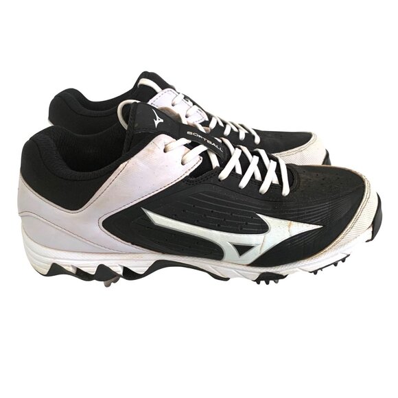 Mizuno Womens 9-Spike Advanced Finch Elite 3 Softball Shoes Black/White Size 9 - Picture 5 of 8